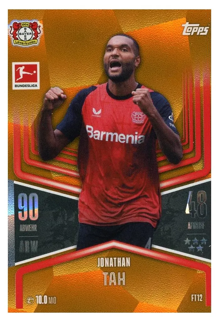 Carte de Collection Football Jonathan Tah Flex Tech Orange 10/25