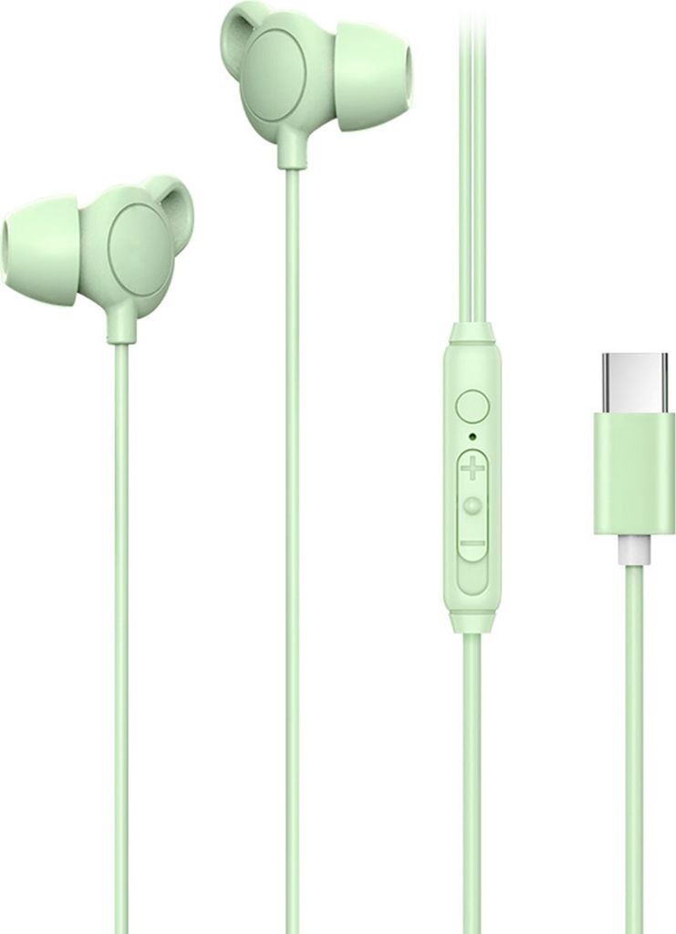 In-Ear-Kopfhörer mit Kabel, Geräuschunterdrückung, superkomfortabel, einstellbare Mikrofonlautstärke, 3,5 mm/Typ C, HiFi-Sound, Ohrhörer