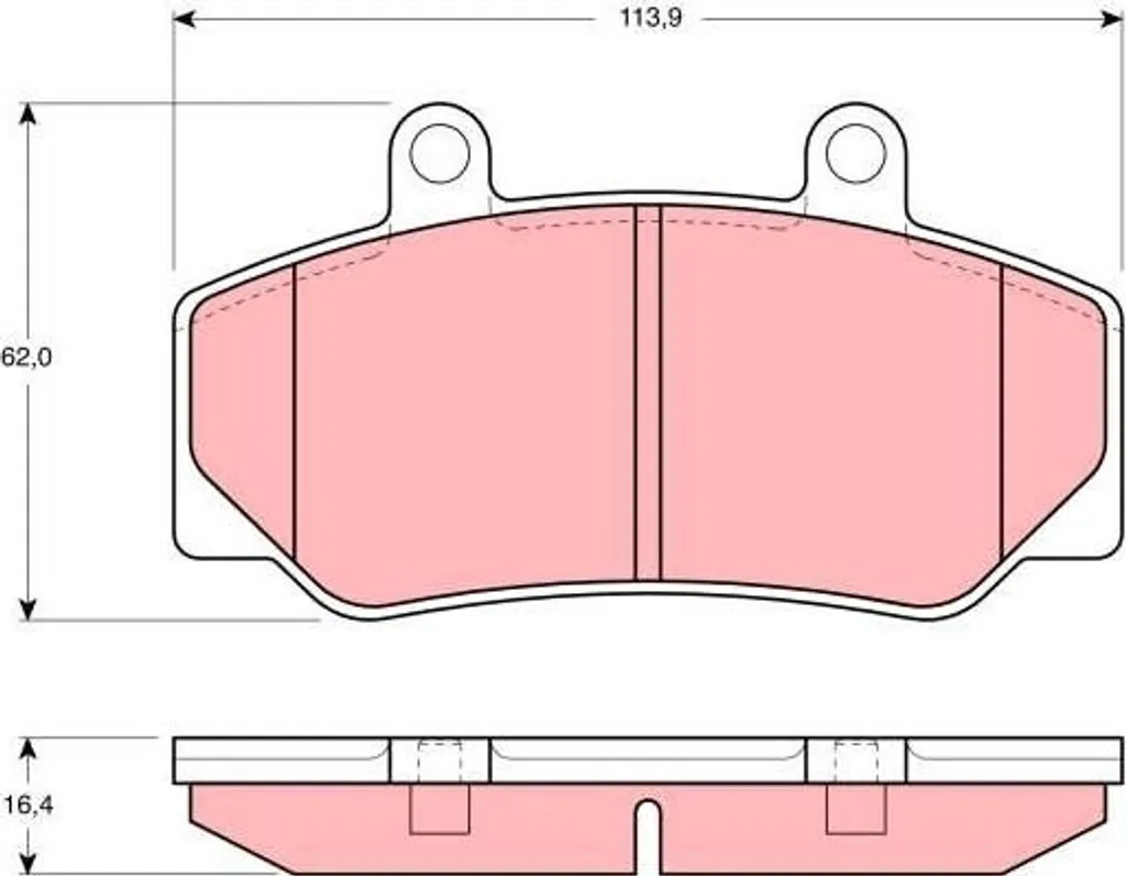 Plaquettes de frein TRW GDB970 pour système de frein à disque OE 2711828