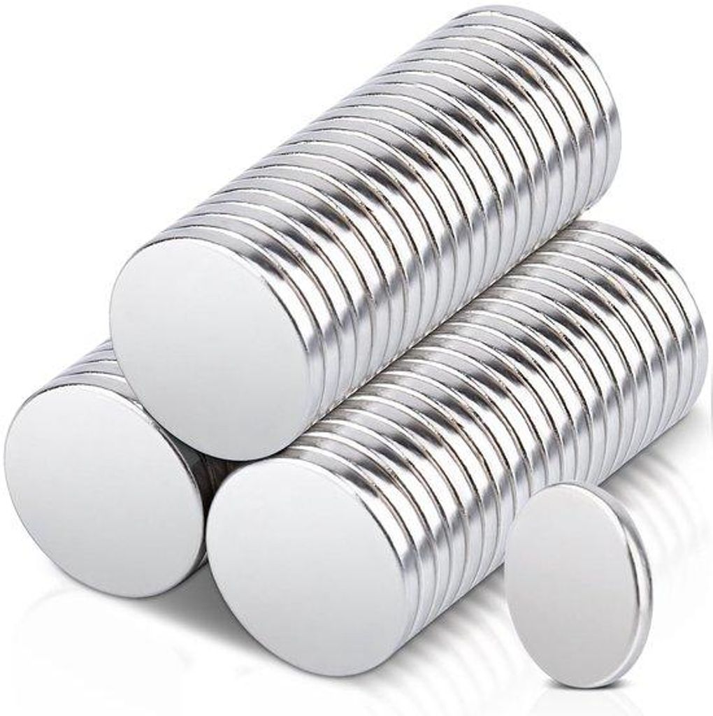 60 kleine runde Neodym-Magneten 12 x 1,5 mm extra starker Magnet für Kühlschrank, Whiteboard, Büro