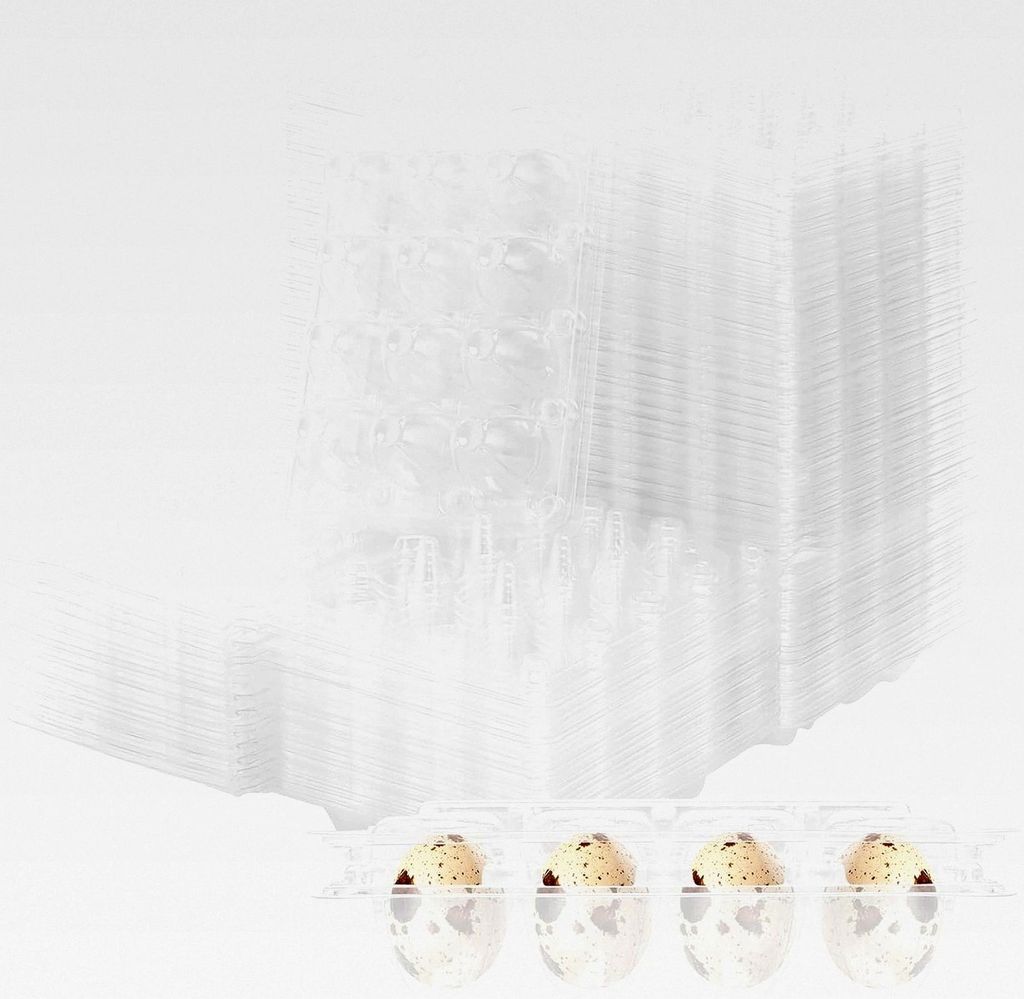 80 Stück 12er Wachteleierschachteln aus Kunststoff, Transparente Verpackung für Wachteleier
