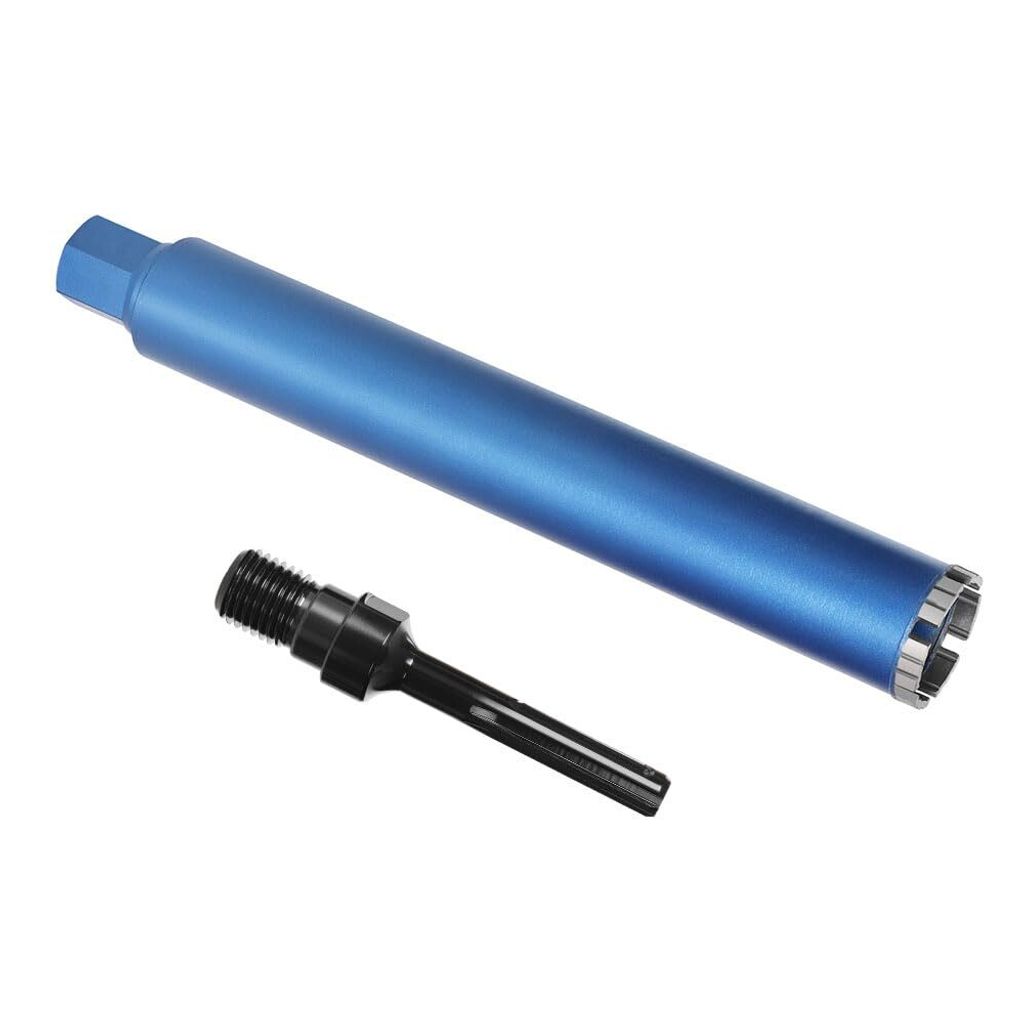 Turbo Diamantbohrkrone Kernbohrer für Kernbohrgerät, mit SDS-max, 1 1/4", Ø52 mm, 460 mm, Diamant Dosenbohrer Nass- / Trocken Bohrkrone für Beton