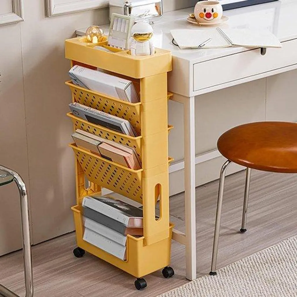 Petit rayonnage métallique orange en acier pour atelier et bureau pro