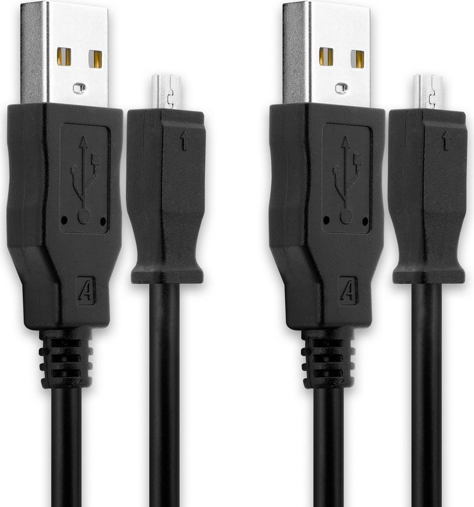 subtel 2x USB Kabel 1.5m kompatibel mit Kodak Easyshare Z612 Z650 Z710 Z740 Z981 Z1012 IS Z8612 IS ZD710 ZX1 C713 C813 V10003 P880 P850 M753 M863 L...