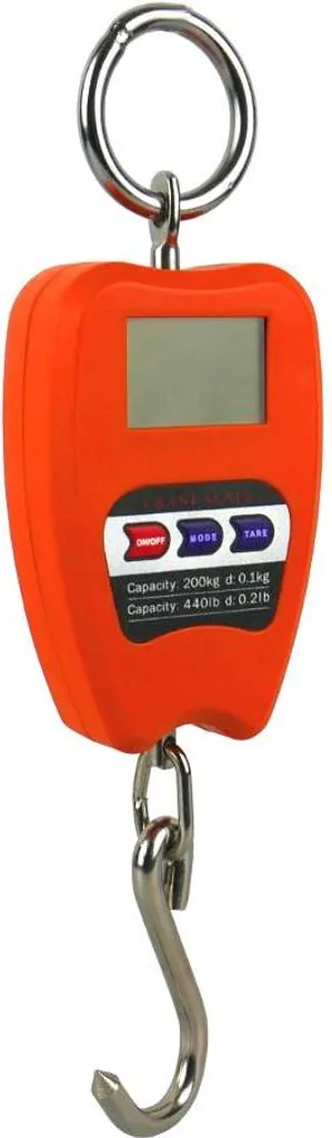 Petite balance suspendue LCD 200 kg avec crochet en acier inox robuste