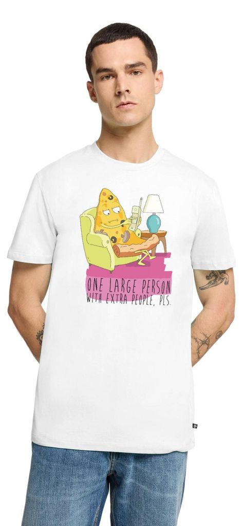 Spreadshirt Rick and Morty Large Person With People Pls Männer Premium T-Shirt, XXL, Weiß