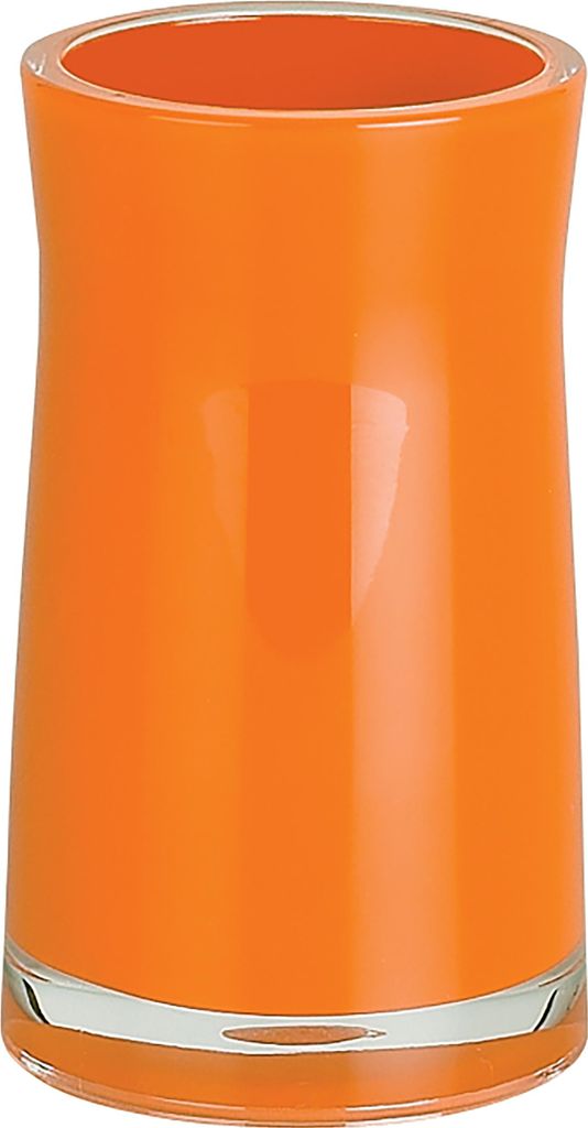 Spirella Zahnputzbecher Zahnbürstenhalter Sydney 6,5 x 12,5 cm Orange