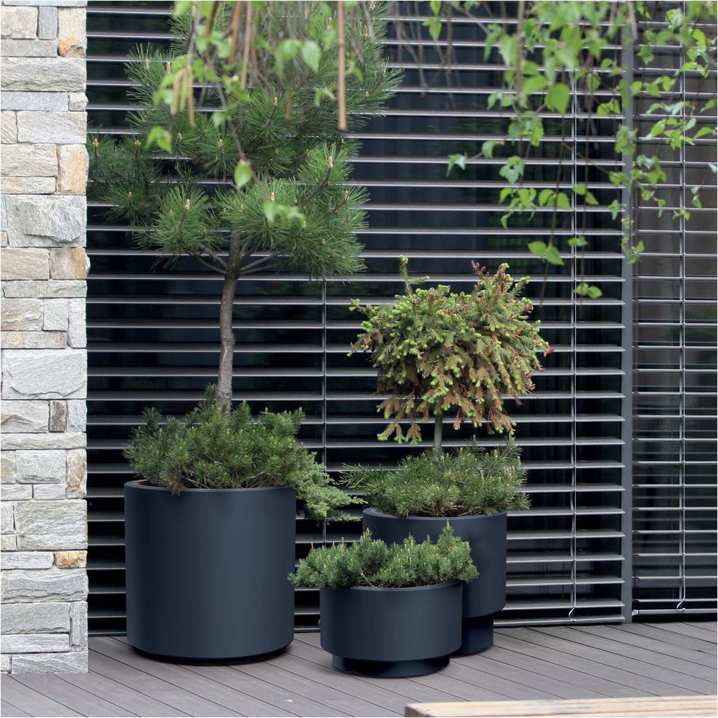 Blumentopf mit Einsatz HEOSE anthrazit 29,8 cm Produktbild 11