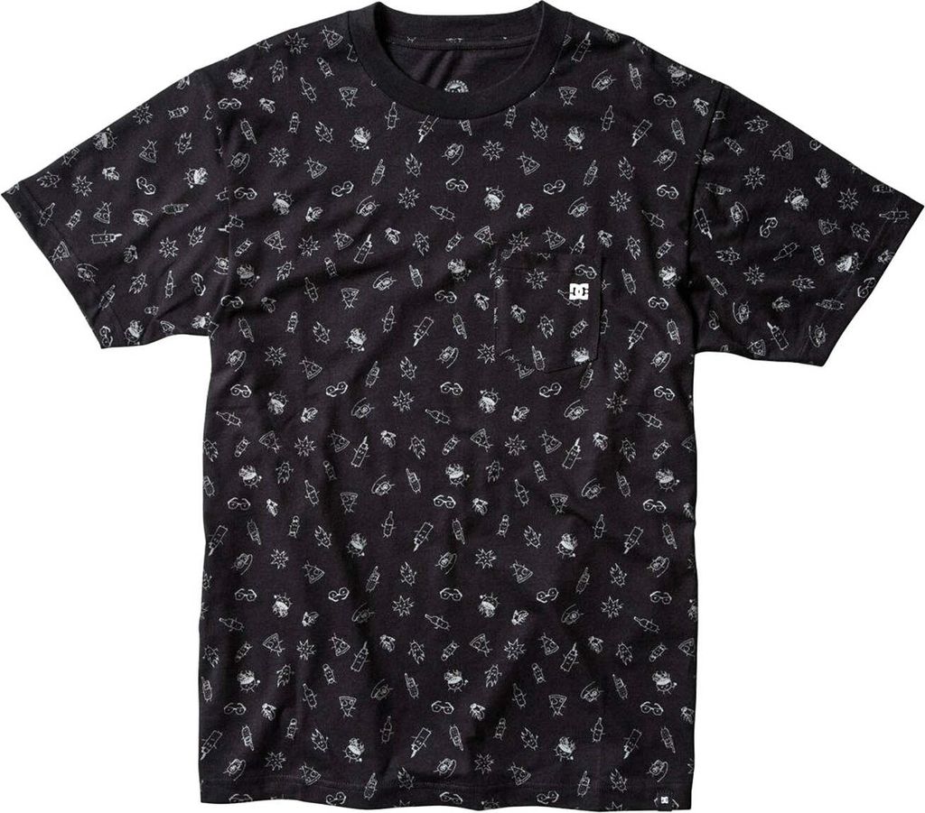 DC Shoes Wes Kremer Herren Baumwoll T Shirt Schwarz – GROSS / Schwarz