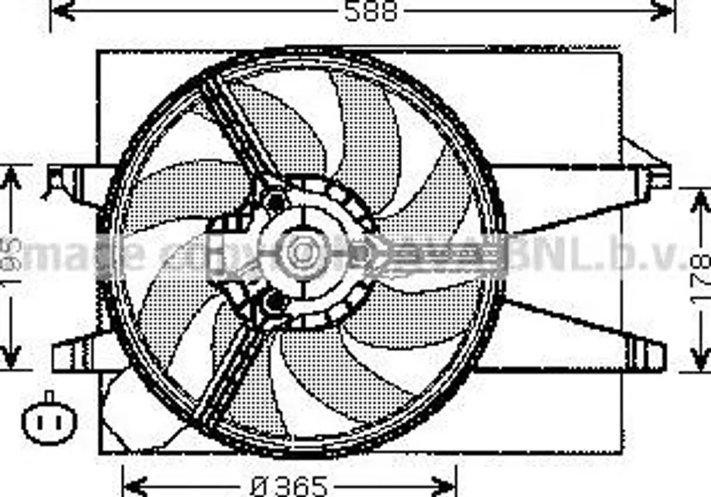 Ventilateur de radiateur anti-surchauffe pour Fiesta OE 1310443
