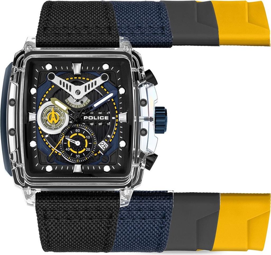 Police PEWGC00770X1 Herrenuhr Clout Set Chrono 43mm 3ATM