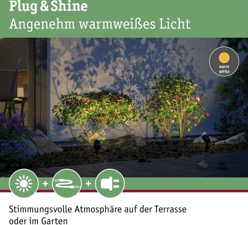 Paulmann Plug & Shine LED Gartenstrahler Pike Einzelspot - 5