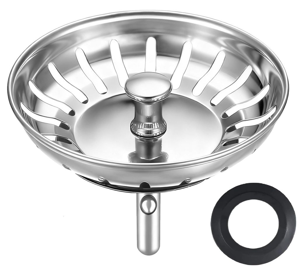 Küchenabflussstopfen mit Siebeinsatz Ø 79/80 mm, Abflussstopfen, Siebkorb und Abflusssieb für Küchenabflüsse, Franke Blanco Abflusszubehör, f...