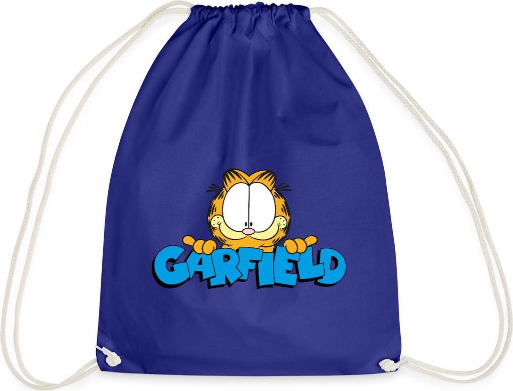 Spreadshirt Garfield Gesicht Logo Turnbeutel, One size, Königsblau