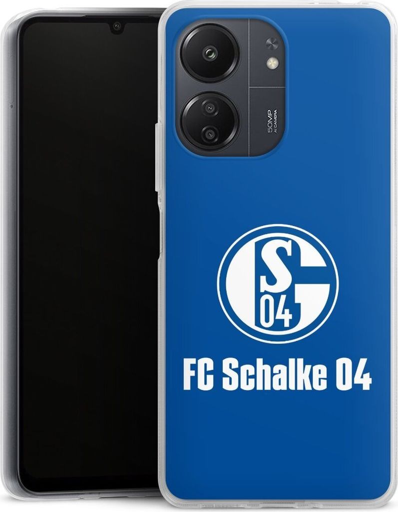 DeinDesign Handyhülle für Xiaomi Redmi 13C 4G Silikon Hülle Case Smartphone Schutzhülle FC Schalke 04 Logo Offizielles Lizenzprodukt