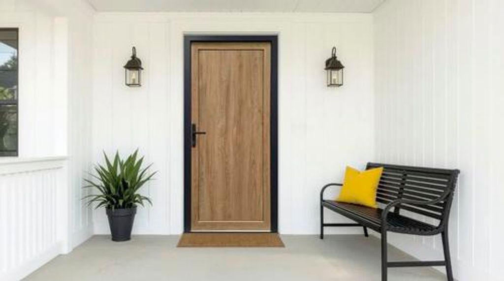 Nebeneingangstür Pro M06 weiß/turner oak 880x1900 mm DIN Rechts