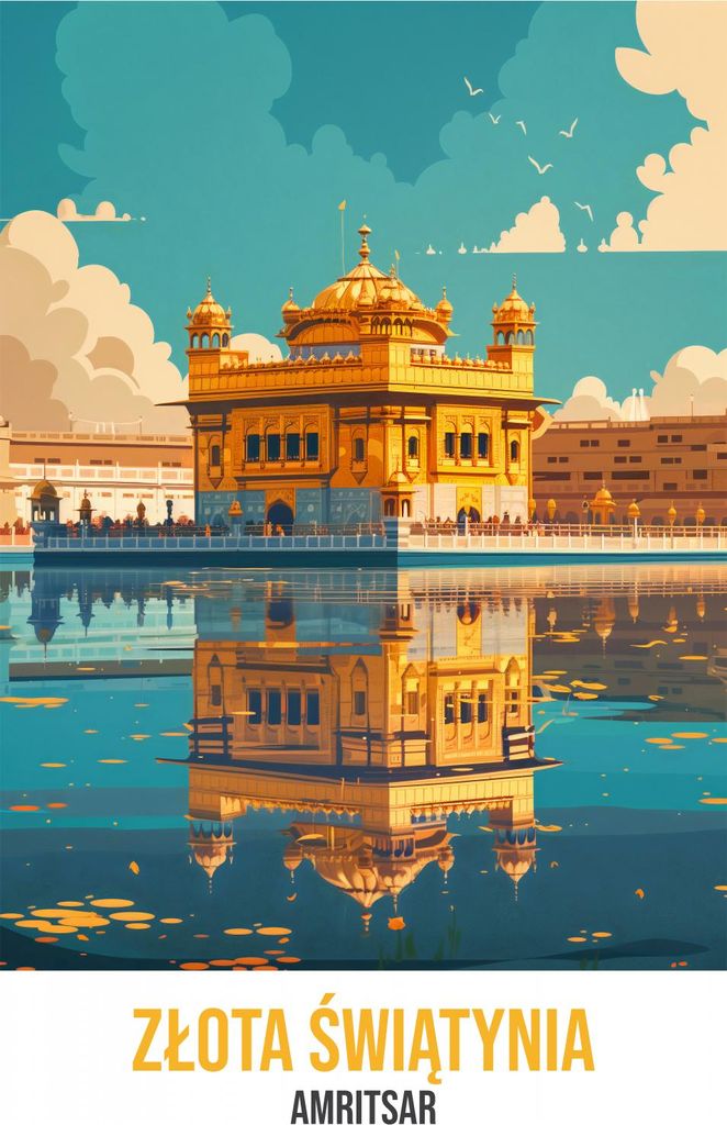 Plakat 40x60cm Goldener Tempel