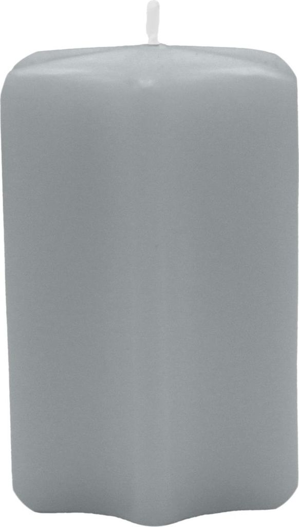 Sternkerzen Silbergrau 80 x Ø 60 mm, 8 Stück