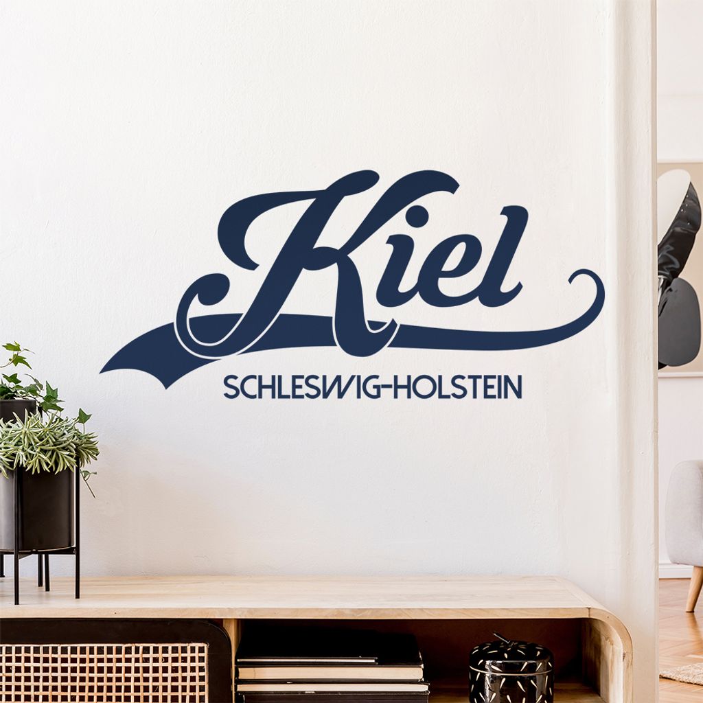 Kiel Schleswig-Holstein Wandtattoo Wandaufkleber Wall Sticker - Dekoration, Küche, Wohnzimmer, Schlafzimmer, Badezimmer