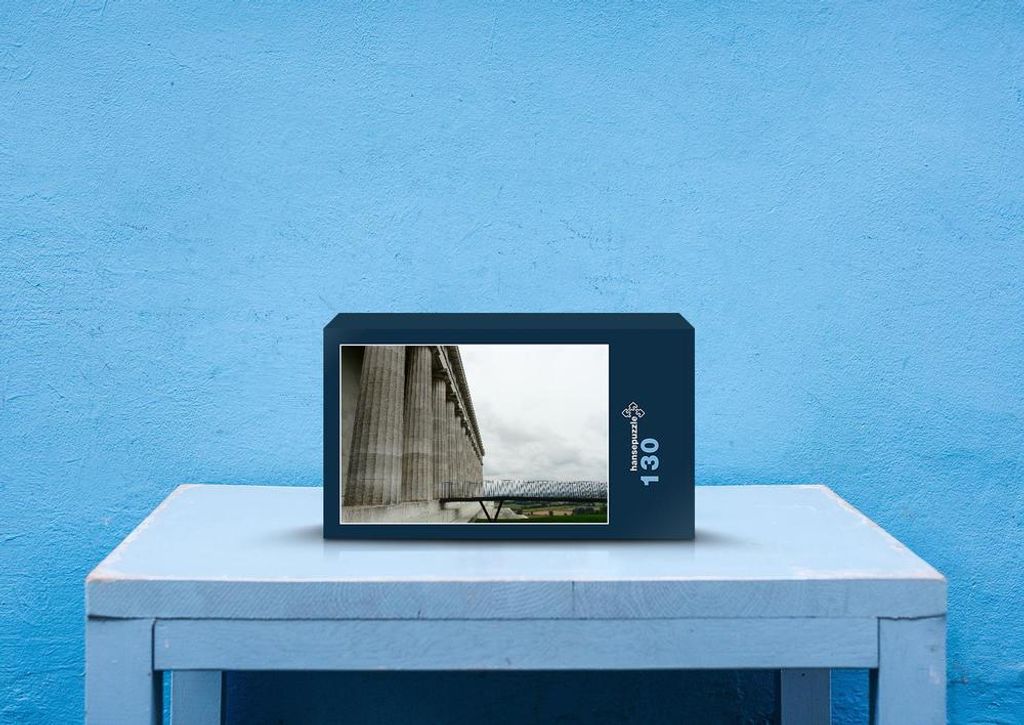 hansepuzzle 58764 - Walhalla Puzzle, 130 Teile, Gebäude, 28,7 x 20,0cm mit hochwertiger Aufbewahrung, Kartonbox und wiederverschließbarem Beutel