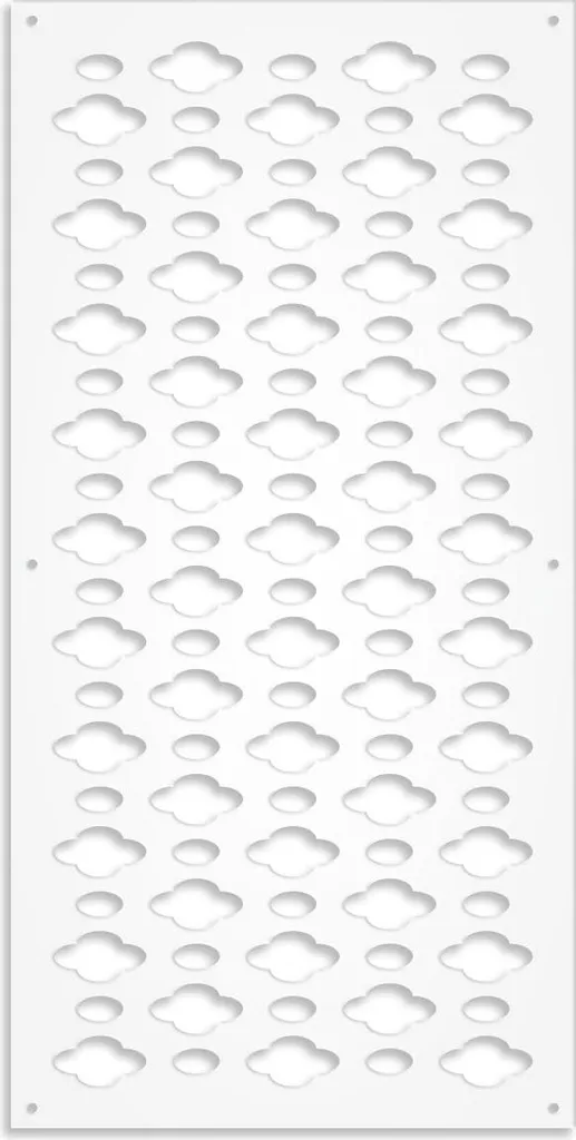 CLOUDS - Pannello in PVC traforato - Parasole 50x150 cm bianco