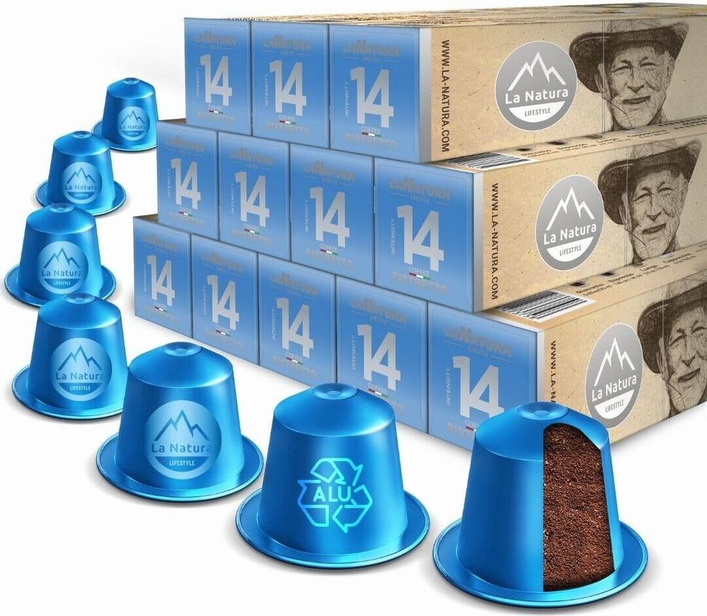 Ristretto Kaffee - 120 Kaffeekapseln | La Natura Lifestyle| Nespresso *³ kompatible | Aluminium Kapseln | 100% Recycelbar |