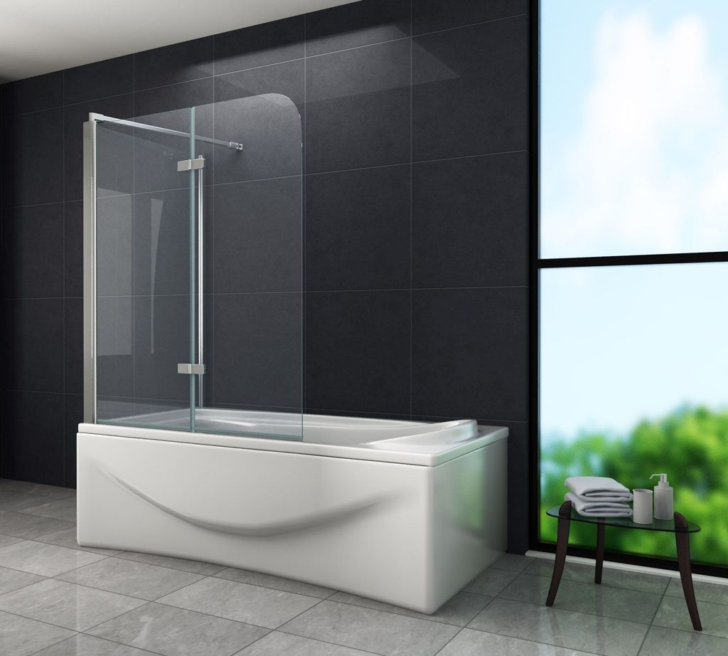 Eck-Duschtrennwand AROUND 75 (Badewanne) Produktbild 