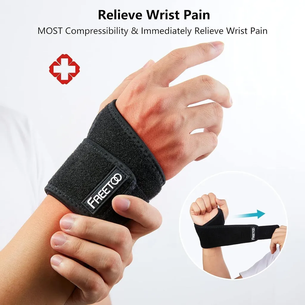 Bande de poignet de compression ajustable avec boucle pour le pouce