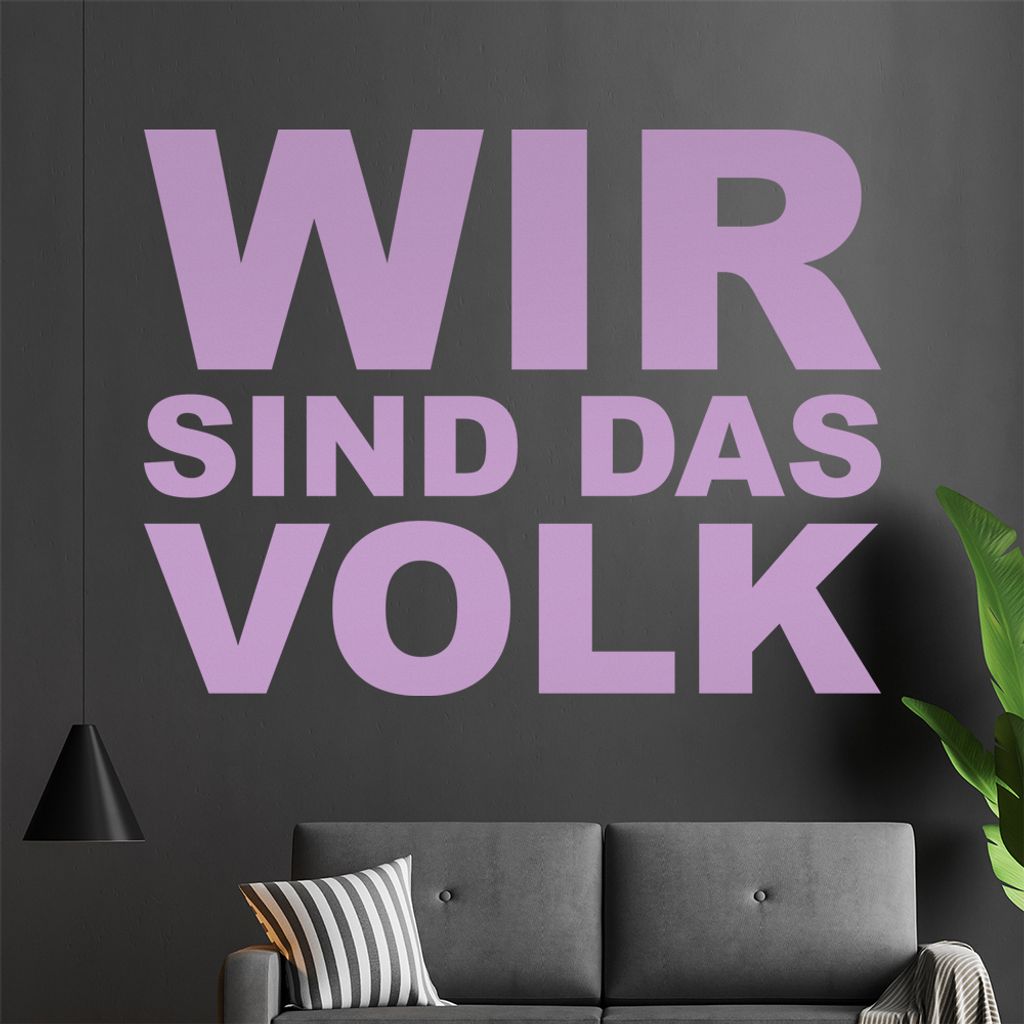 KIWISTAR Wir sind das Volk - Stimmen Gemeinschaft Parolen Politik Wandtattoo in 6 Größen - Wandaufkleber Wall Sticker - Dekoration, Küche, Wohnz...