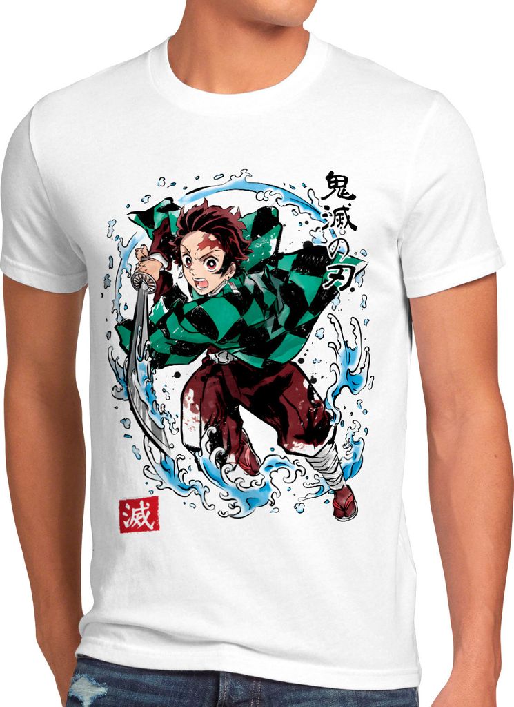style3 Tanjiro Sumi-e Herren T-Shirt anime japan manga