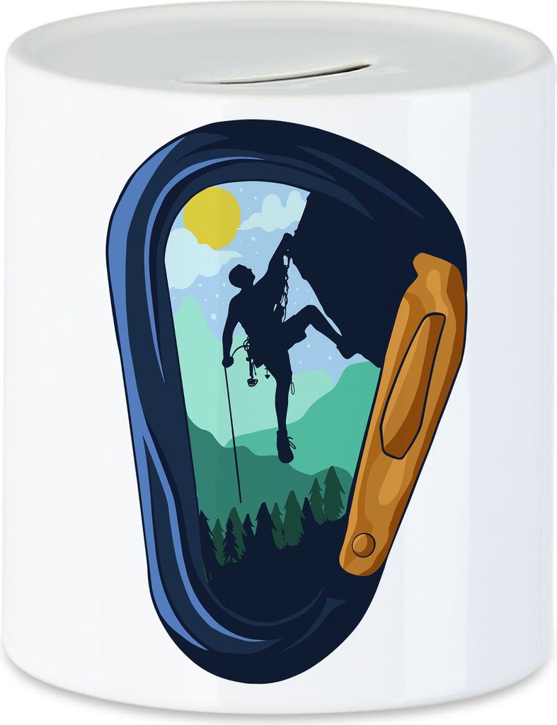 Klettern Spardose Kletterer Berge Hügel Felsen Gipfel Höhe Sport Kletterschuhe Bouldern Steil Freizeit Hobbie