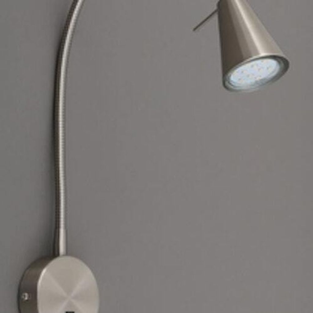 LED Bettleuchte 400 lm 3000 K mit Flexarm H 45 cm Produktbild 