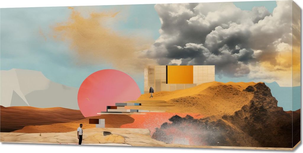 Bild 100x50cm Architektur im Chaos