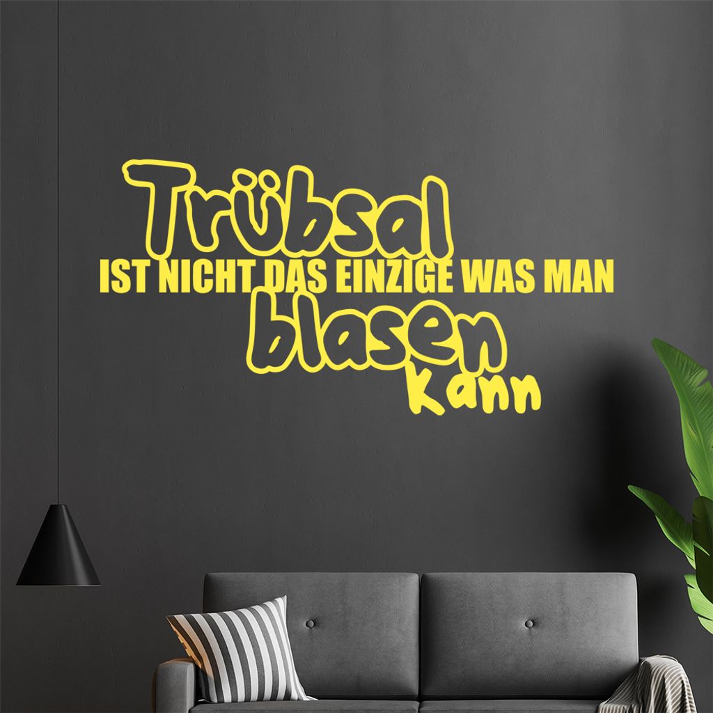 KIWISTAR Trübsal ist nicht das einzige was man blasen kann - Oral Penis französisch Wandtattoo in 6 Größen - Wandaufkleber Wall Sticker - Dekor...