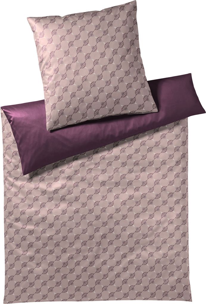 JOOP! Mako-Satin Bettwäsche-Garnitur Cornflower Double Farbe powdered berry Größe 155x220+80x80 AL