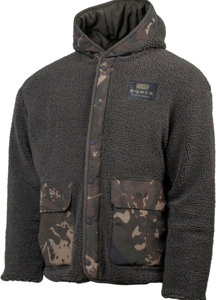 Nash Zero Tolerance Sherpa Fleece Hoody Herren (Braun/Camouflage) Größe 3XL