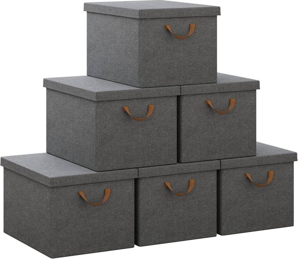 WOLTU 6er Set Aufbewahrungsboxen mit Deckel, mit Griffen, Produktbild 
