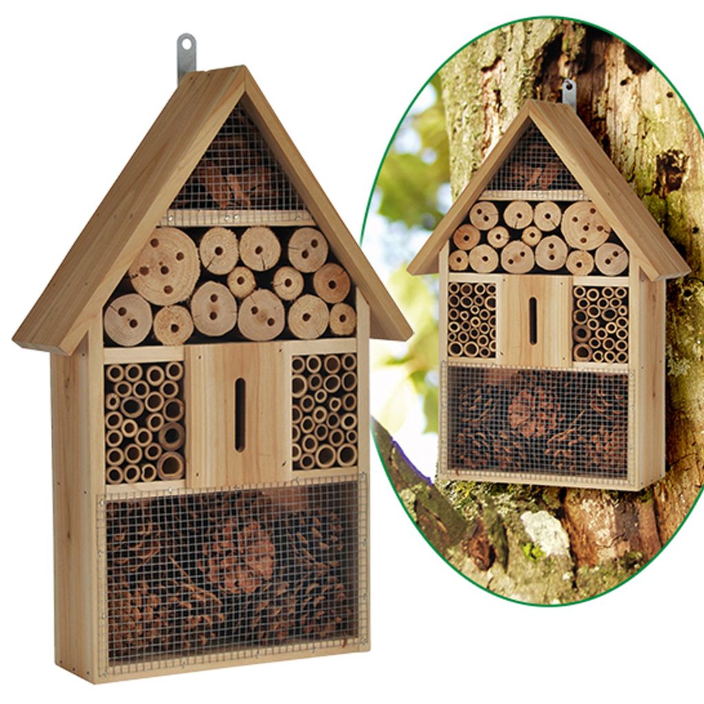 HI Insektenhotel Holz Natur 31x10x48 cm
