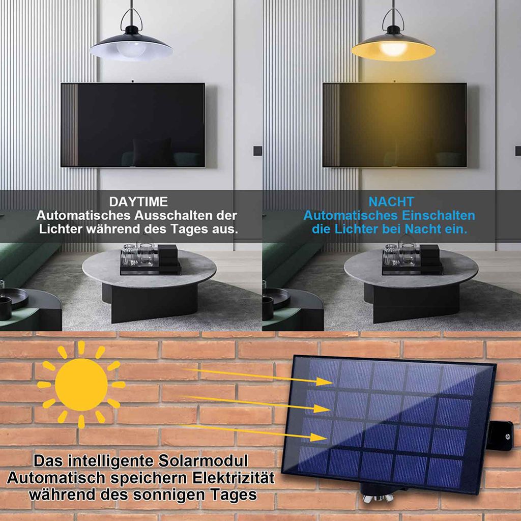 Außen Solarlampe Solarleuchte Pendelleuchte mit Produktbild 10