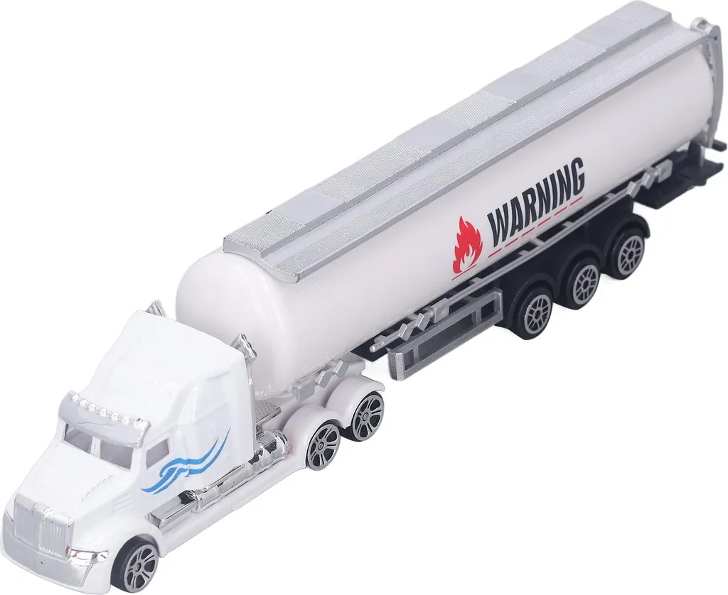 Modello di autocarro cisterna ad alta simulazione interattivo realistico in lega, giocattolo per bambini e genitori