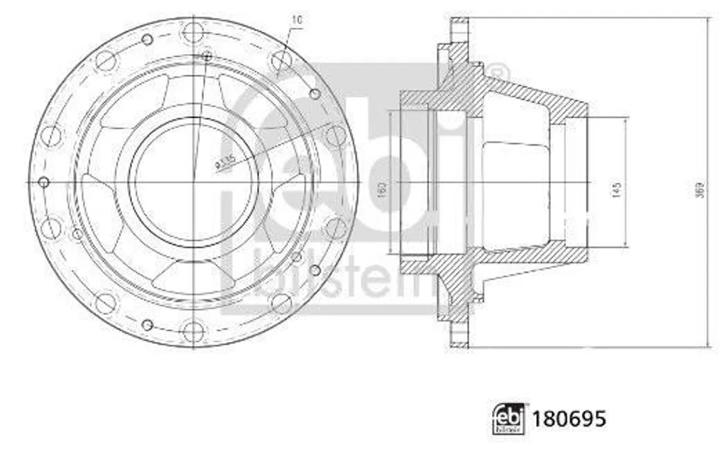 Moyeu de roue FEBI 180695 : stop aux vibrations sur votre MAN E2000