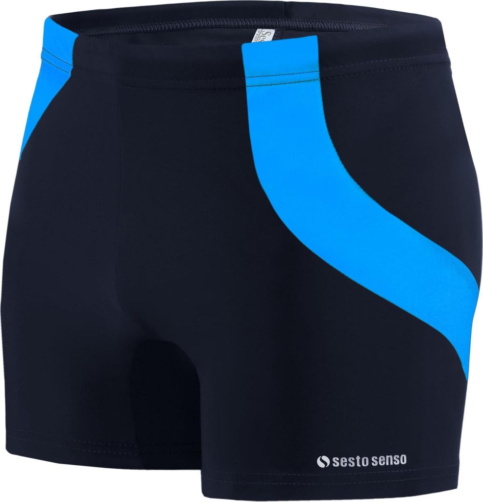 Sesto Senso Herren Badehose Sportlich wasserdicht zum Schwimmen enganliegende Bademode Größe L Blau
