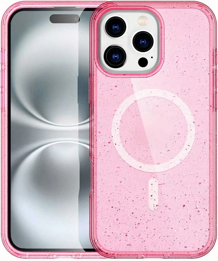imoshion Sparkle Back Cover mit MagSafe iPhone 16 Pro - Glitzer Rosa