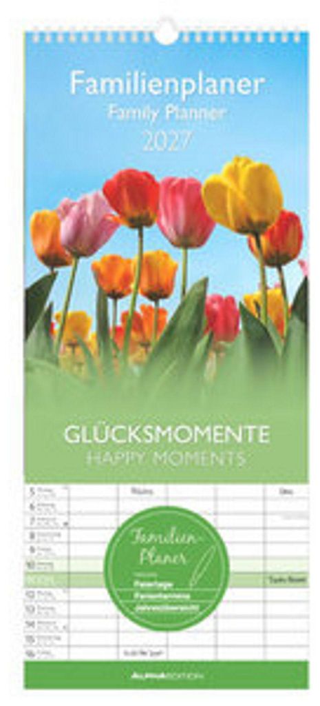 Familienplaner Glücksmomente 2027 Produktbild 