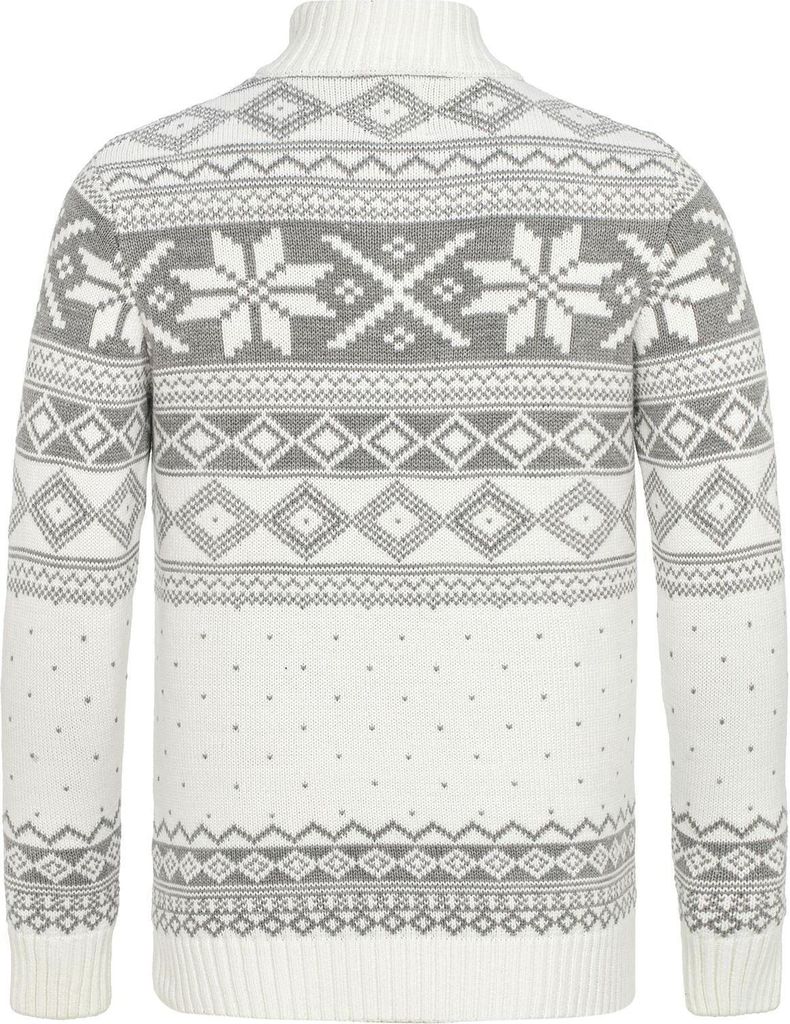 Red Bridge Herren Strickpullover Norweger Pullover Slim-Fit Stehkragen