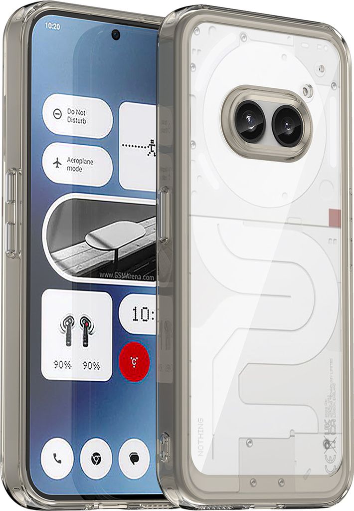 Schutzhülle für Nothing Phone 2A / 2A Plus Klar Rückseite Stoßfeste TPU Silikon Bumper Hülle Grau