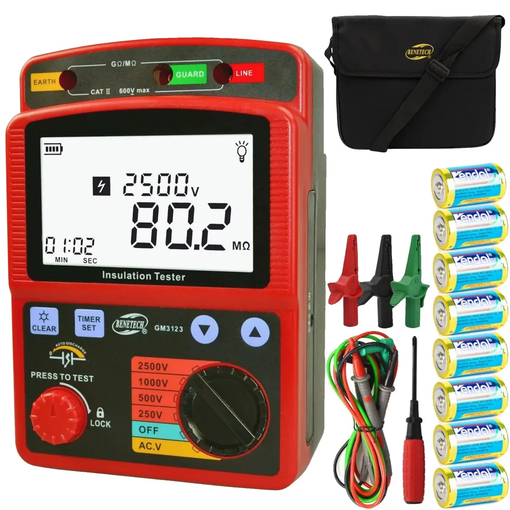Testeur d'isolement GM3123 pour maintenance électrique 600V