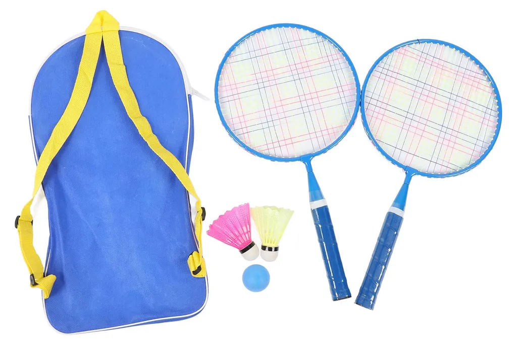 Kit Badminton Enfant pour Jardin et Plage - Set Bleu Prêt à Jouer