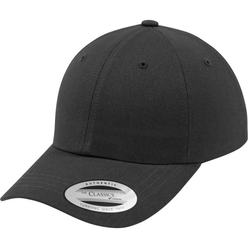 FLEXFIT 6245CM | Low Profile Baumwolle Twill Cap / Kappe / Mütze - Farbe: Dark Grey - Größe: One Size