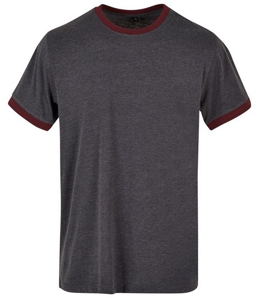 Build Your Brand - T-Shirt für Herren RW8967 (XXL) (Holzkohle/Kirsche)